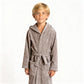Solid Hooded Cotton Child Bathrobe - image 10