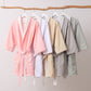 Minimalist Solid Color Pocket Child Bathrobe - image 1