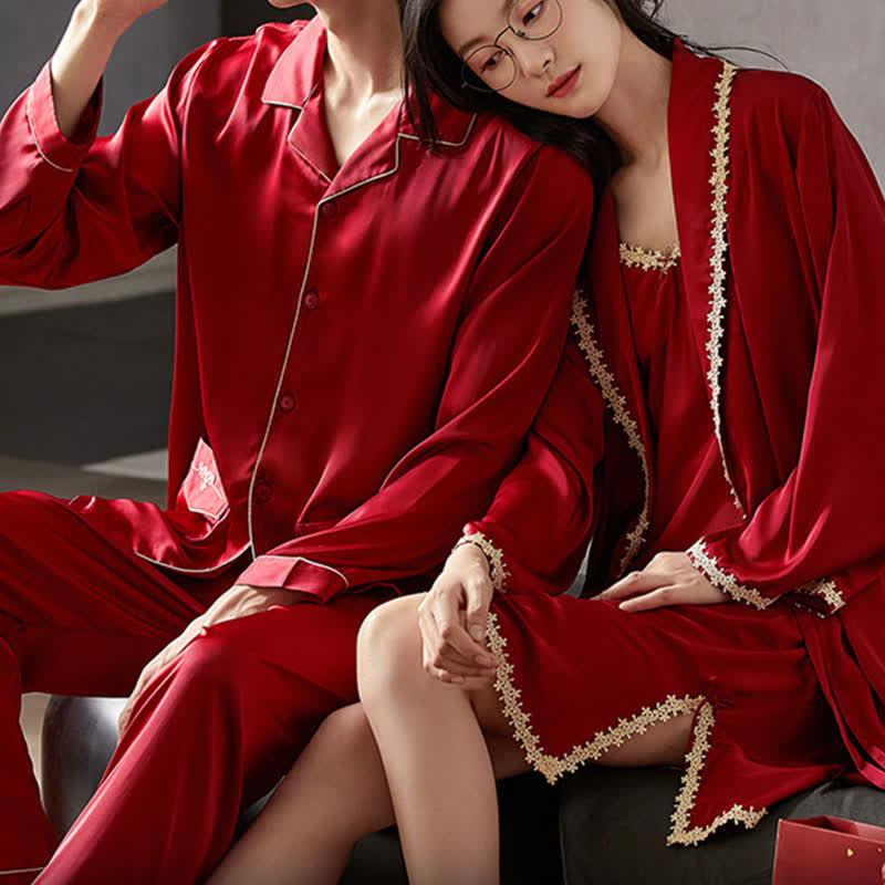 Lace Couple Matching Nightwear Set - image 3