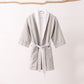 Minimalist Solid Color Pocket Child Bathrobe - Grey - XL - image 10