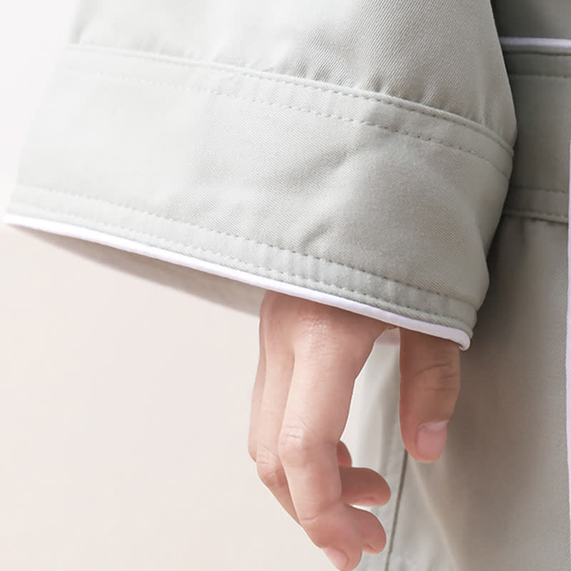 Minimalist Solid Color Pocket Child Bathrobe - image 9