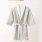 Minimalist Solid Color Pocket Child Bathrobe - Green - XL - image 8