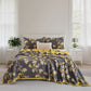 Ginkgo Leaf Natural Cotton Reversible Quilt - Dark Grey - 2PCS Pillowcases - 20" x 36" - image 26