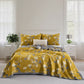 Ginkgo Leaf Natural Cotton Reversible Quilt - Dark Yellow - 2PCS Pillowcases - 20" x 36" - image 34