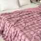 Faux Fur Wavy Jacquard Plush Blanket - image 1