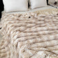 Faux Fur Wavy Jacquard Plush Blanket - image 13
