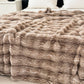 Faux Fur Wavy Jacquard Plush Blanket - image 10