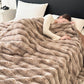 Faux Fur Wavy Jacquard Plush Blanket - image 4