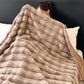 Faux Fur Wavy Jacquard Plush Blanket - image 9