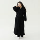 Minimalist Style Solid Plush Robe - Black - Bathrobe with Pants - XL - image 5