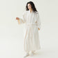 Minimalist Style Solid Plush Robe - Beige - Bathrobe with Pants - XL - image 2