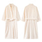 Minimalist Style Solid Plush Robe - image 3