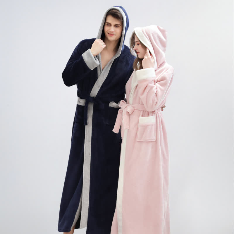 Unisex Fleece Plush Warm Hooded Robe - image 0