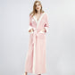 Unisex Fleece Plush Warm Hooded Robe - Pink - XL - image 6