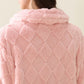 Diamond Textured Zip-Up Plush Robe - image 9