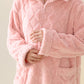 Diamond Textured Zip-Up Plush Robe - image 8