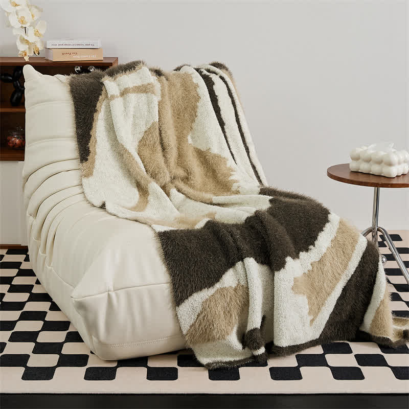 Abstract Art Shaggy Cozy Throw Blanket - image 8