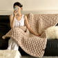 Chunky Knit Hand-Woven Throw Blanket - Camel - 51" x 67" - image 30
