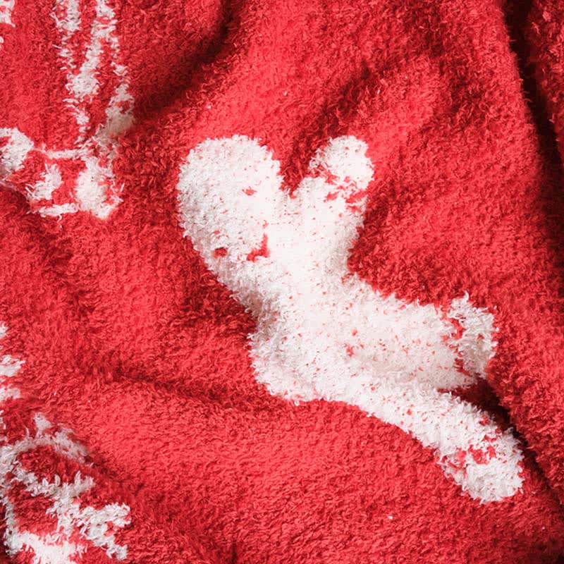 Christmas Gingerbread Man Knit Throw Blanket - image 4