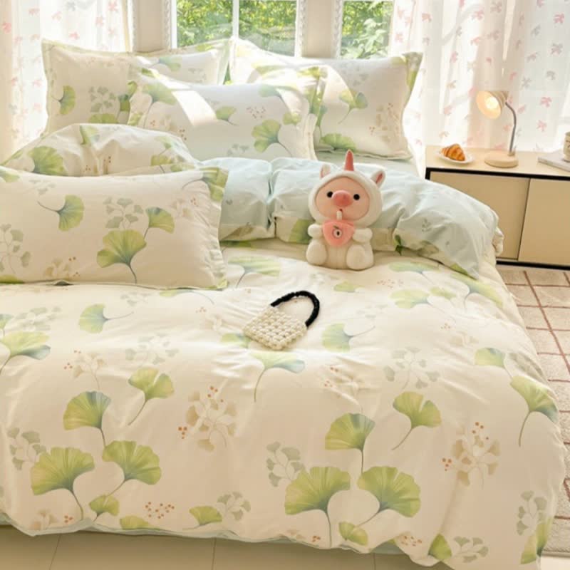 Ginkgo Leaf Pure Cotton Duvet Cover - image 2