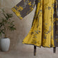 Vintage Floral Leaf Cotton Kimono Robe - image 4