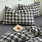 Classic Plaid Cotton Bedding Set - Gray - 2PCS Pillowcases - 19" x 29" - image 32