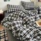 Classic Plaid Cotton Bedding Set - Gray - Bedding Set (4PCS) - King - image 23