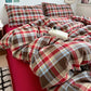 Classic Plaid Cotton Bedding Set - Red - Bedding Set (4PCS) - King - image 10