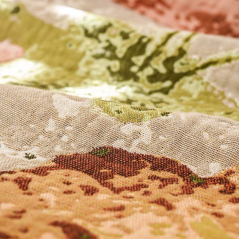 Impressionist Floral Jacquard Cotton Gauze Quilt - image 5