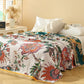 Retro Blooming Flower Cotton Gauze Quilt - image 2