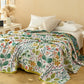 Green Leaf Flower Cotton Gauze Quilt - image 2