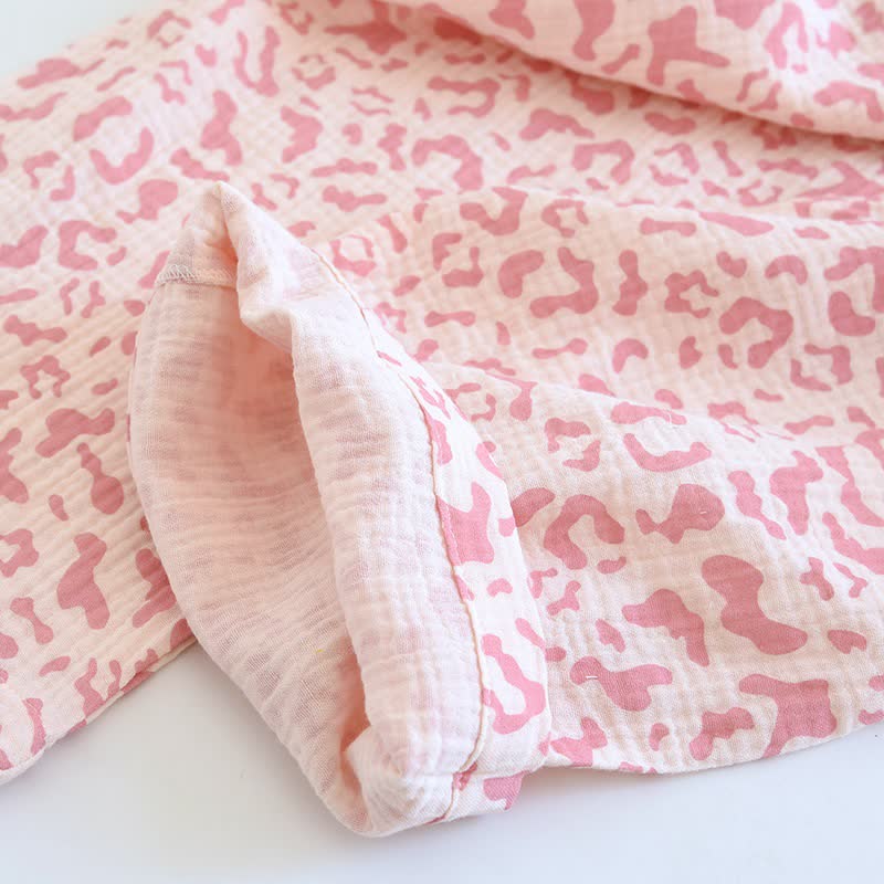 Soft-Tone Leopard Print Cotton Loungewear Set - image 10