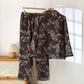 Artistic Leaf Jacquard Cotton Gauze Loungewear - image 1