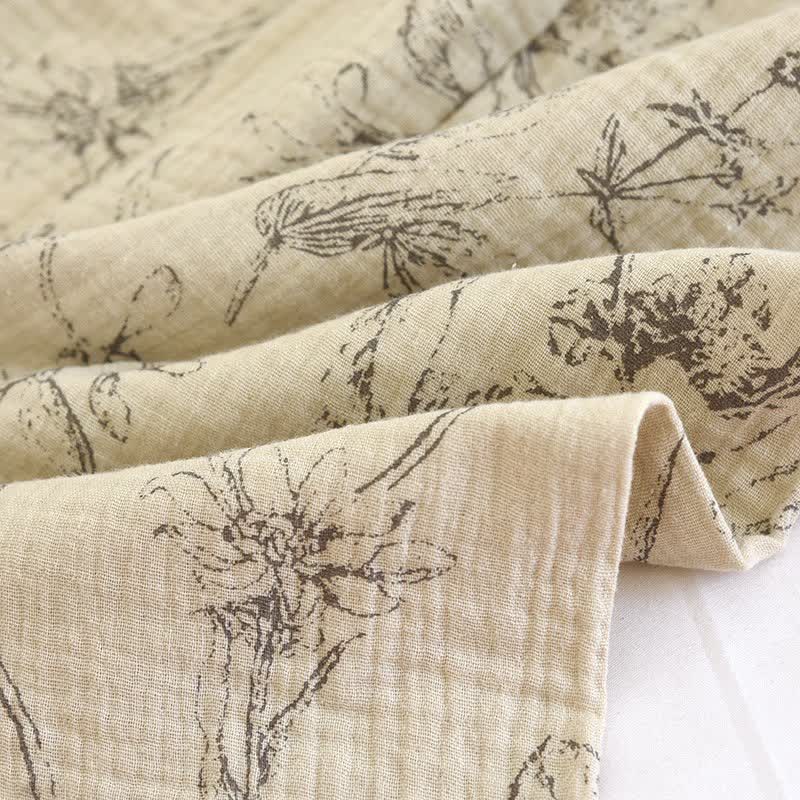 Elegant Vintage Floral Cotton Loungewear Set - image 9