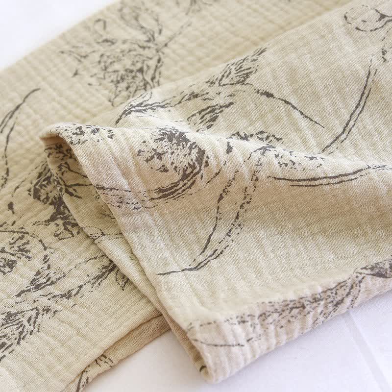 Elegant Vintage Floral Cotton Loungewear Set - image 15