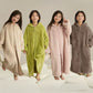 Solid Hooded Zip-up Plush Child Robe - image 0