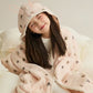 Animal Print Hooded Zip-up Plush Child Robe - image 1