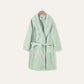 Simple Solid Plush Warm Child Robe - Green - Child:130cm - image 11