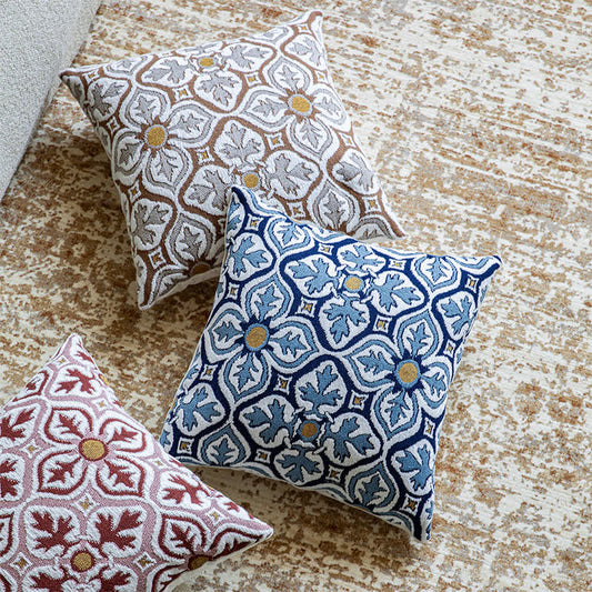 Vintage-Inspired Chenille Throw Pillow Cover - image 1