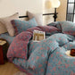 Rustic Floral Cotton Double Gauze Bedding Set(4PCS) - image 4