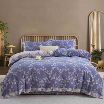 Elegant Floral Cotton Double Gauze Bedding Set(4PCS) - King - image 0