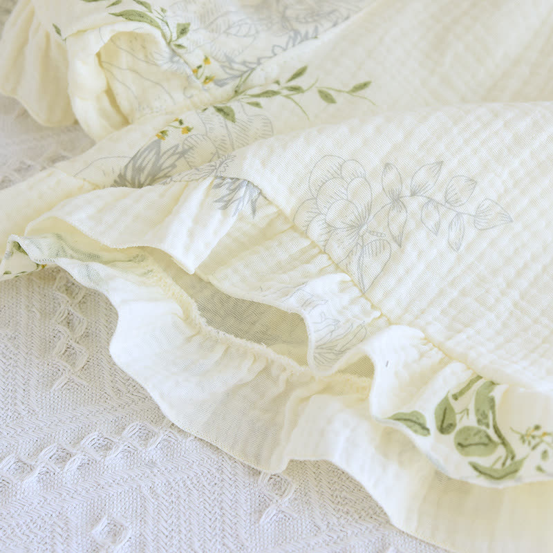 Leaf Print Camisole Cotton Pajama Set - image 10