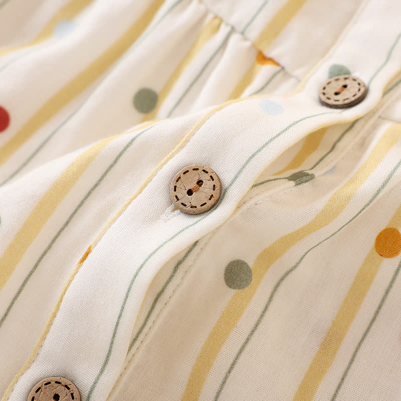 Striped Polka Dot Camisole Cotton Pajama Set - image 5