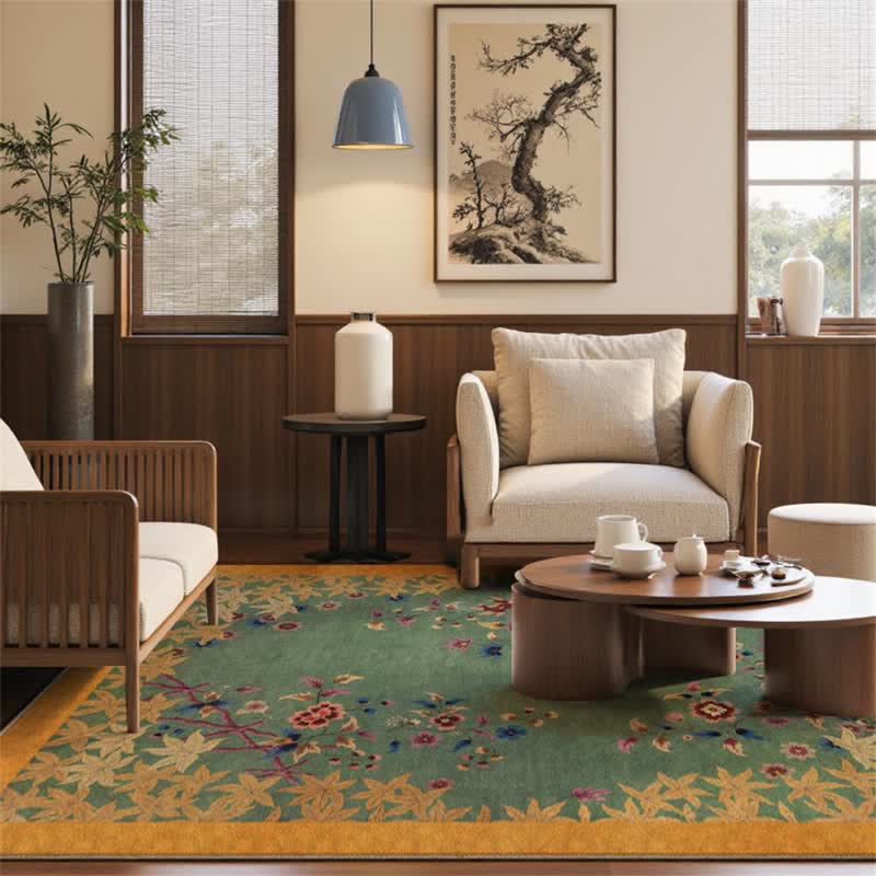 Maple Leaf Floral Anti-Slip Area Rug - image 2