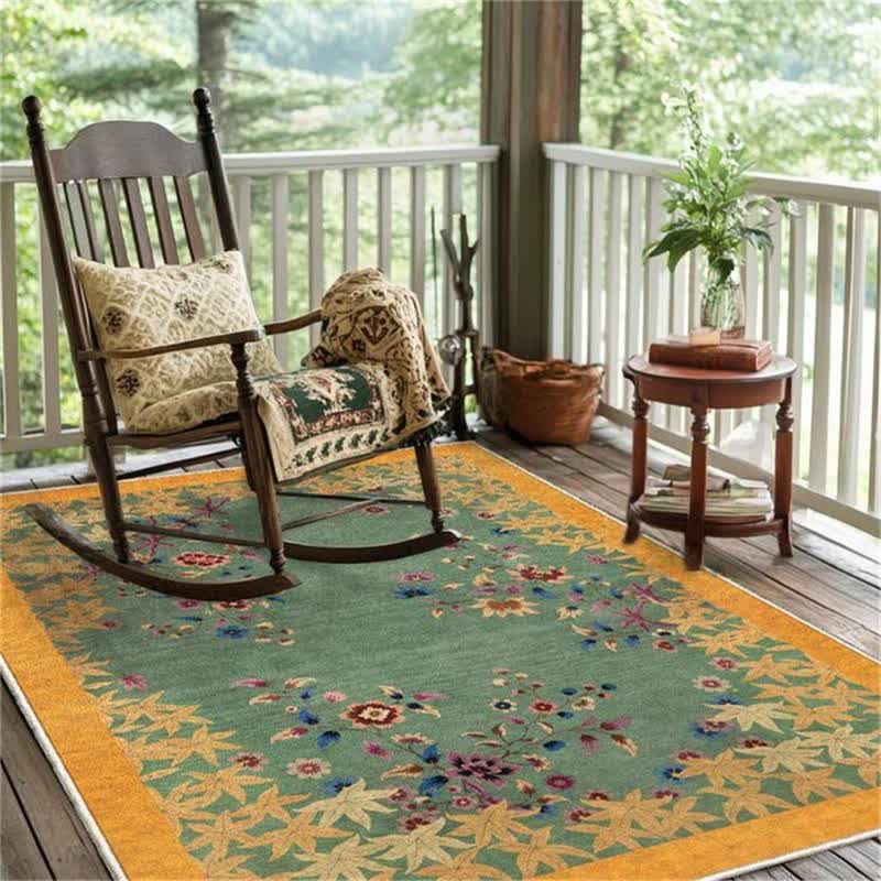Maple Leaf Floral Anti-Slip Area Rug - image 1
