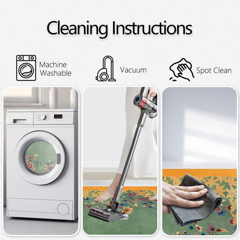 Maple Leaf Floral Anti-Slip Area Rug - image 6