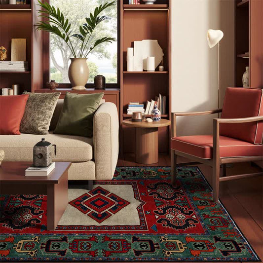 Vintage Moroccan Geometric Indoor Outdoor Rug - image 1