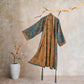 Vintage Leaf Cotton Gauze Kimono Robe - image 10