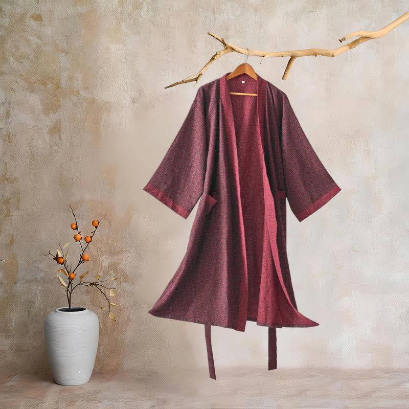 Ownkoti Christmas-inspired Cotton Gauze Kimono Robe - image 15