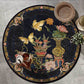Floral Butterfly Anti-slip Round Area Rug - image 1